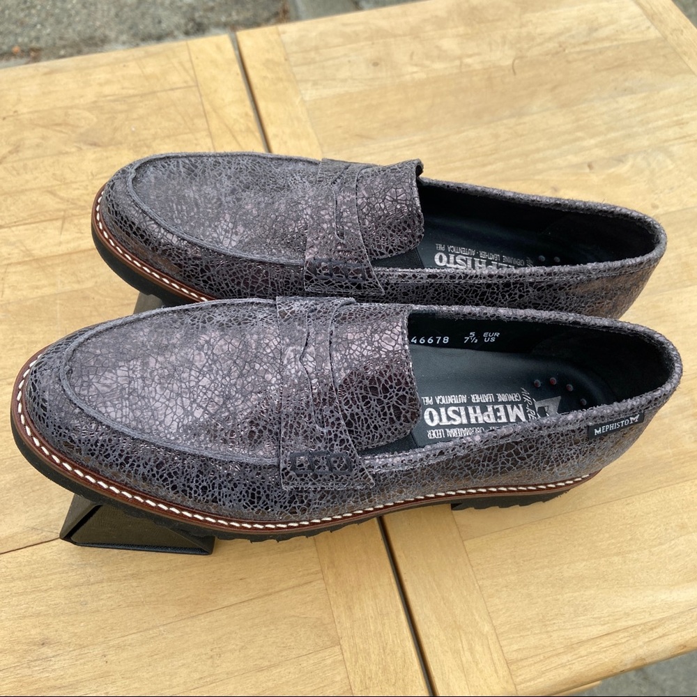 Mephisto metallic loafers
